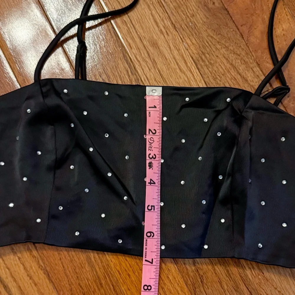 House of Harlow 1960 Satin Top with Rhinestones - Picture 7 of 7